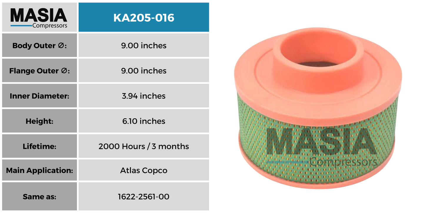 KA205-016 Filtro de Aire Keltec Technolab