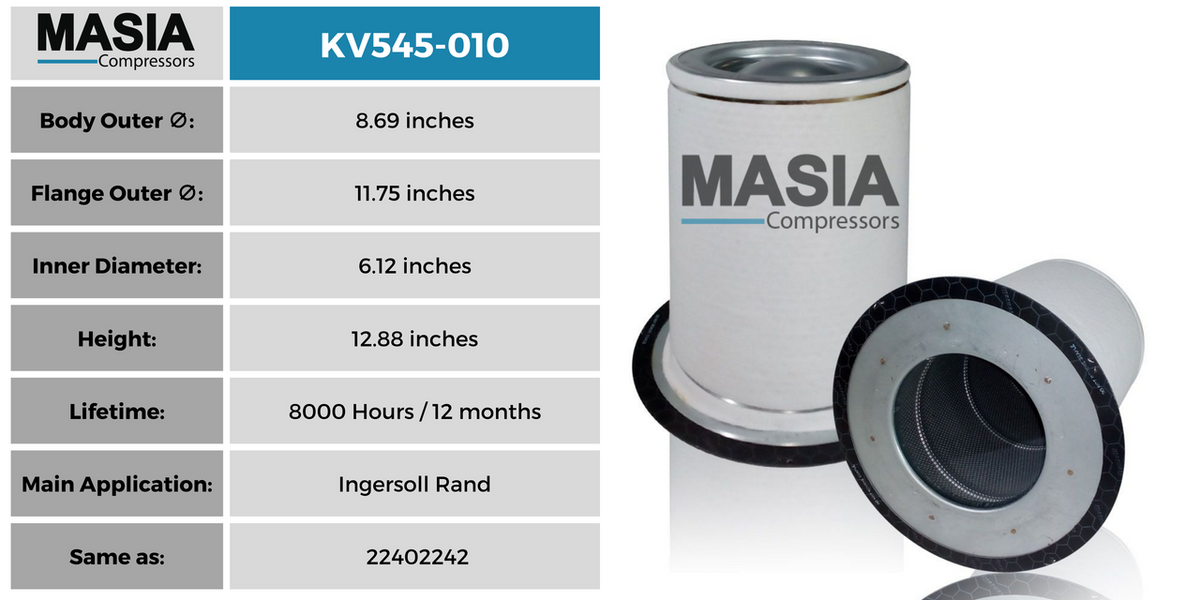 MV545-010 Filtro Separador Masia Compressors