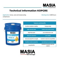 Lubricante para compresores KOPGRS Masia de 8000 horas