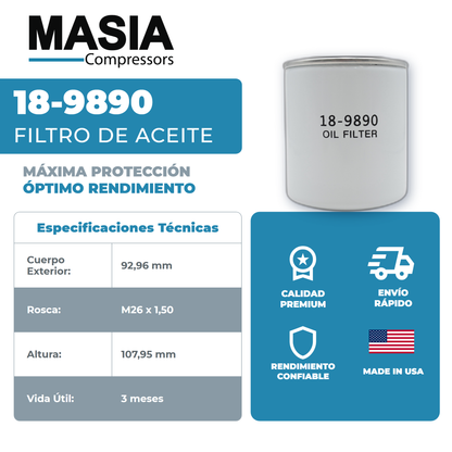 2605539890 Filtro de Aceite Compatible con Fs Curtis