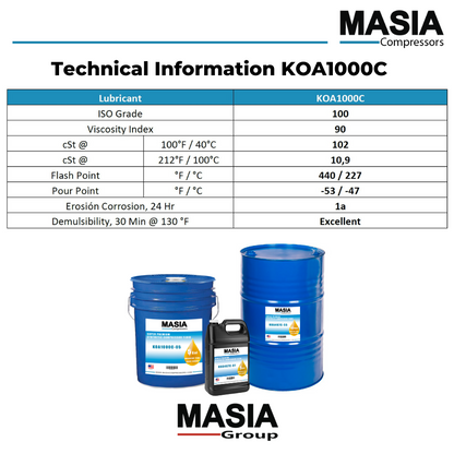 KOA1000C-01 Lubricante Masia Compressor - 1 gal