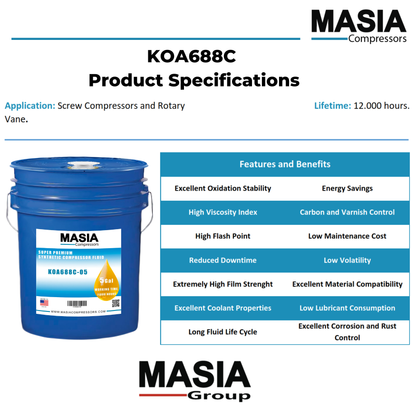 S 9000 Lubricante Compatible con Boge Kompressoren - 330 gal