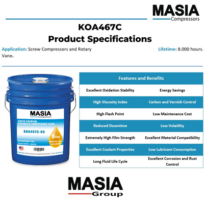 KTL 8000 Aceite compatible con Kaishan Compressors - 1 gal