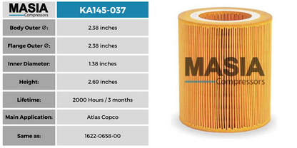 172.01407 Filtro de Aire Compatible con Alup