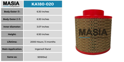 45 100 55 134 Filtro de Aire Compatible con Mann Filter
