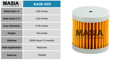 MA35-023 Filtro de Aire Masia Compressors