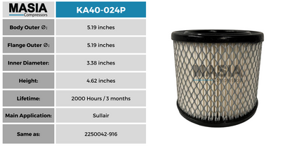 2250042-921 Filtro de Aire Compatible con Sullair