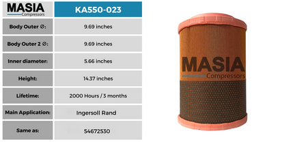 MA550-023 Filtro de Aire Masia Compressors