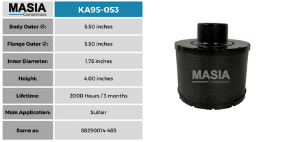 MA95-053 Filtro de Aire Masia Compressors