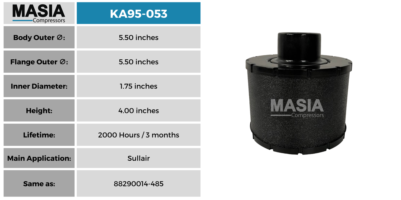KA95-053 Filtro de Aire Keltec Technolab