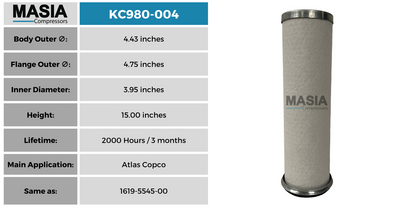 92686930 Filtro de Aire Compatible con Doosan