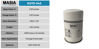 2500640592 Filtro Separador Compatible con Ceccato/Mark