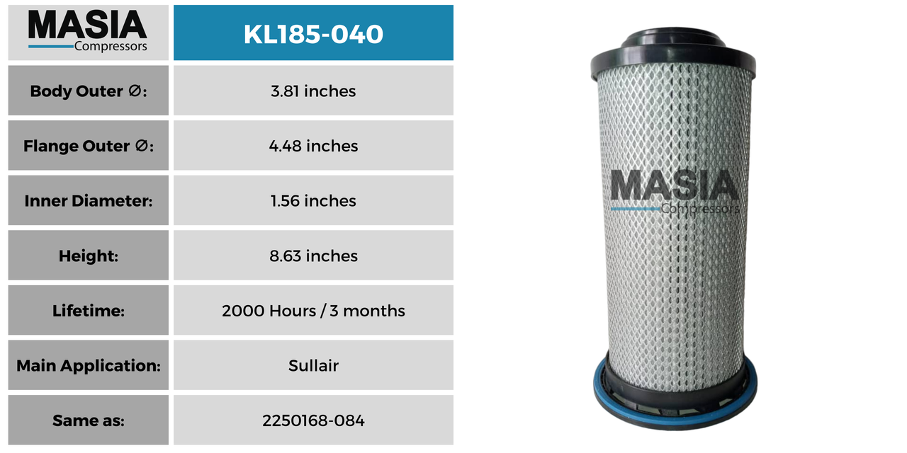 KL185-040 Filtro de Aceite Keltec Technolab