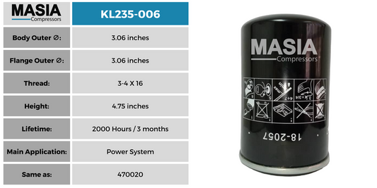 AG70XXX026 Filtro de Aceite Compatible con Mattei