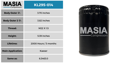 6835 Filtro de Aceite Compatible con Performance Filtration