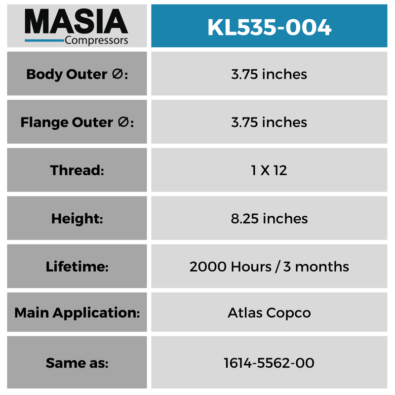 640150 Filtro de Aceite Compatible con Ceccato/Mark