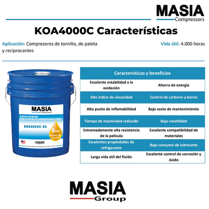 250030-782 AWF Lubricante Compatible con Sullair - 5 gal