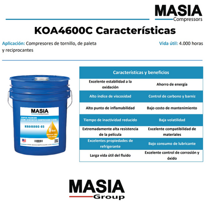 1615-5958-00 Paroil M Extreme Lubricante Compatible con Atlas Copco - 6 gal