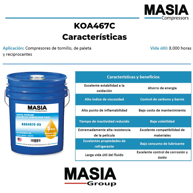 000998092 Airlube UT Lubricante Compatible con Elgi - 6 gal