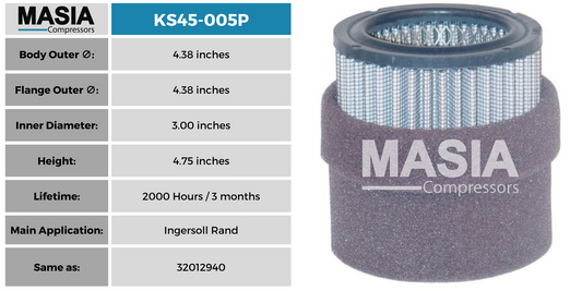AJ134C Filtro de Aire Compatible con Gast
