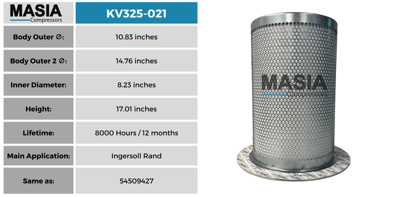 CEIR1217P-5 Filtro Separador Compatible con Chicopee Engineering