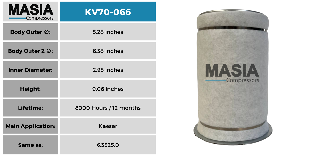 9060807 Filtro Separador Compatible con Mechanequip