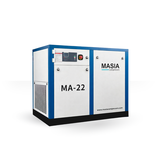 Compresor de Tornillo Masia 30 HP 128 CFM 145 PSI 440VAC 3PH
