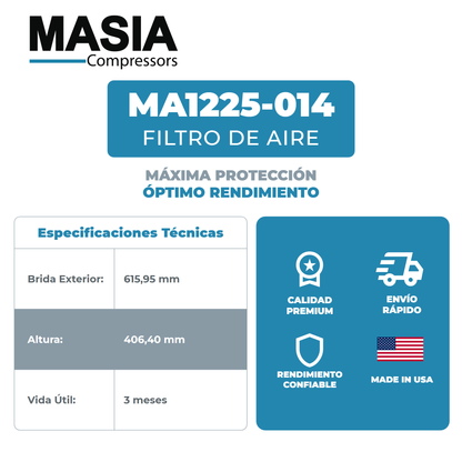 49-132K5 Filtro de Aire Compatible con Dollinger