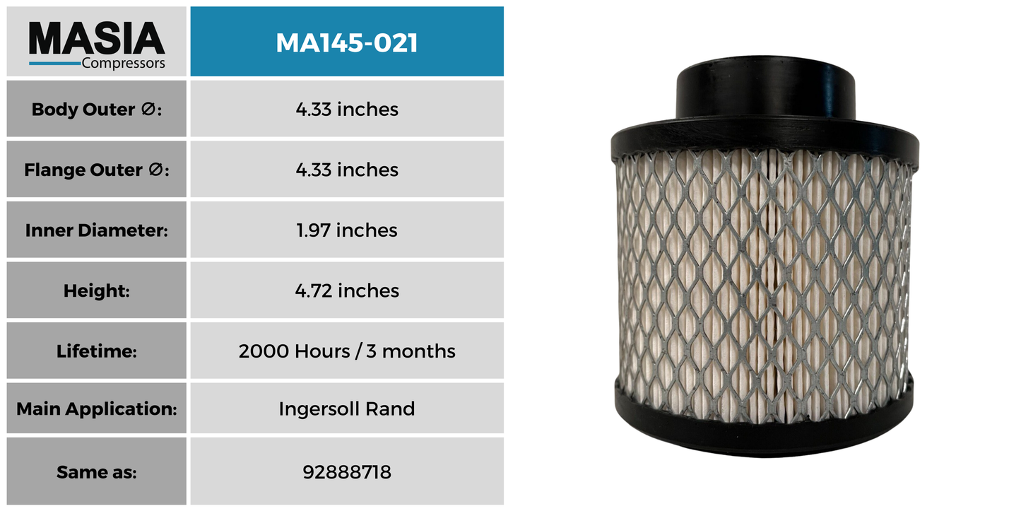 A11207674 Filtro de Aire Compatible con Compair