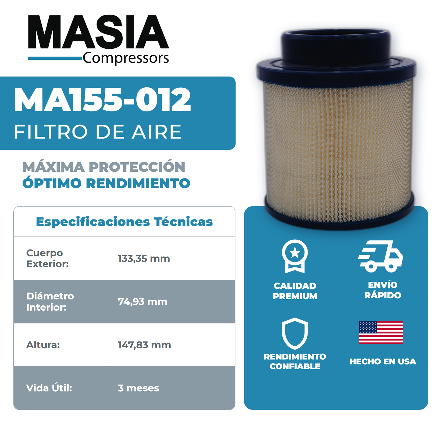 SSR-EP30SE Kit de Servicio 8000 Horas (39588470, 54672654, 39831888, 38459582)