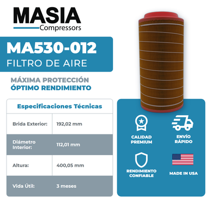 GA-30P FF Kit de Filtros 8000 Horas (1613-7408-00, 1625-4800-00, 1622-5696-00)