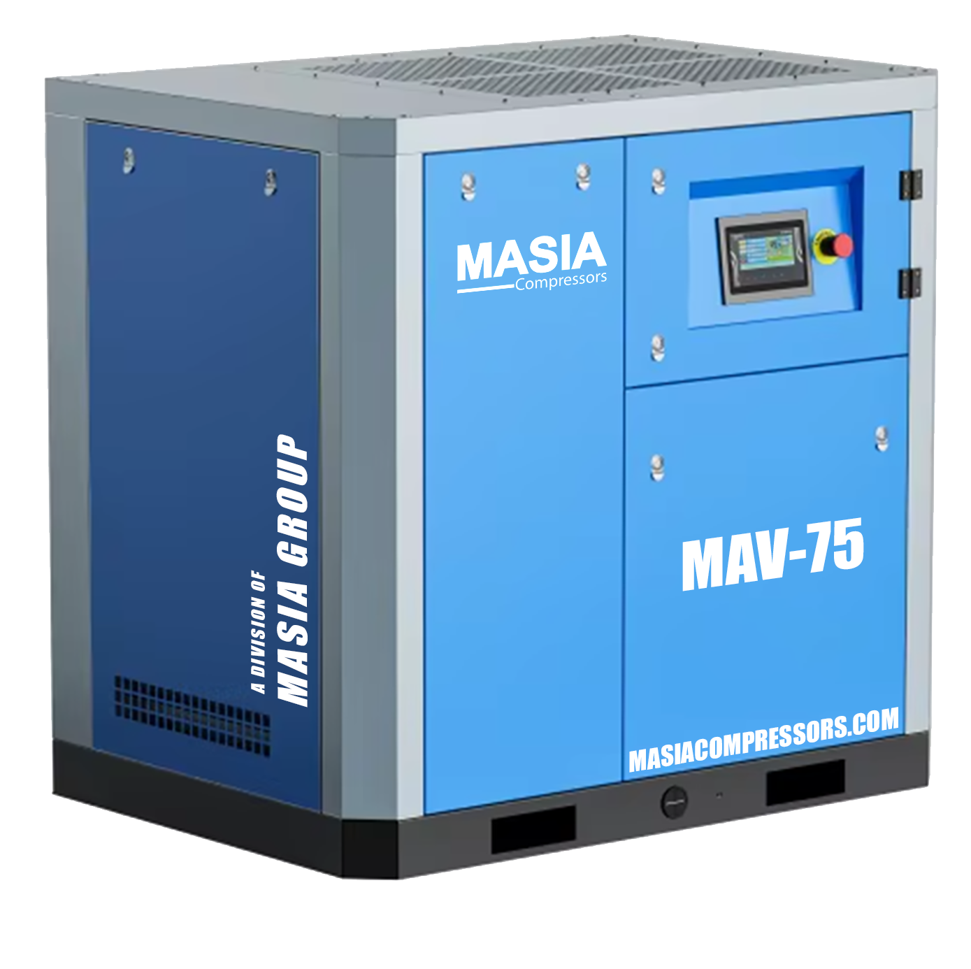 Compresor de Tornillo Masia 100 HP 430 CFM 145 PSI 220VAC 3PH