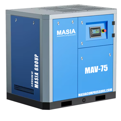 Compresor de Tornillo Masia 100 HP 430 CFM 185 PSI 440VAC 3PH