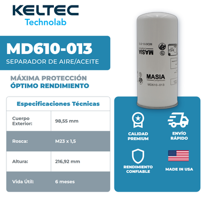 1830-0196-82 Filtro Separador Compatible con Atlas Copco