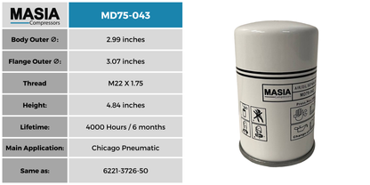 2500640592 Filtro Separador Compatible con Ceccato/Mark