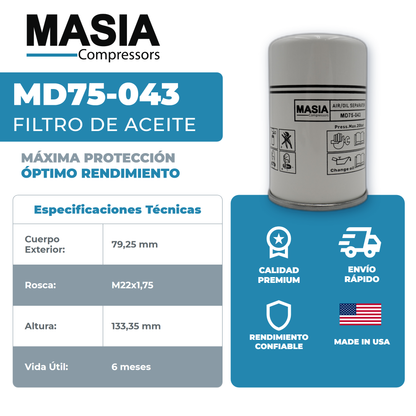 QRS-3 Kit de Servicio 8000 Horas (6211473700, 6211472500, 6221372650, 6215715000)