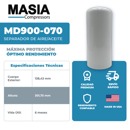 MD900-070 Filtro Separador Masia Compressors