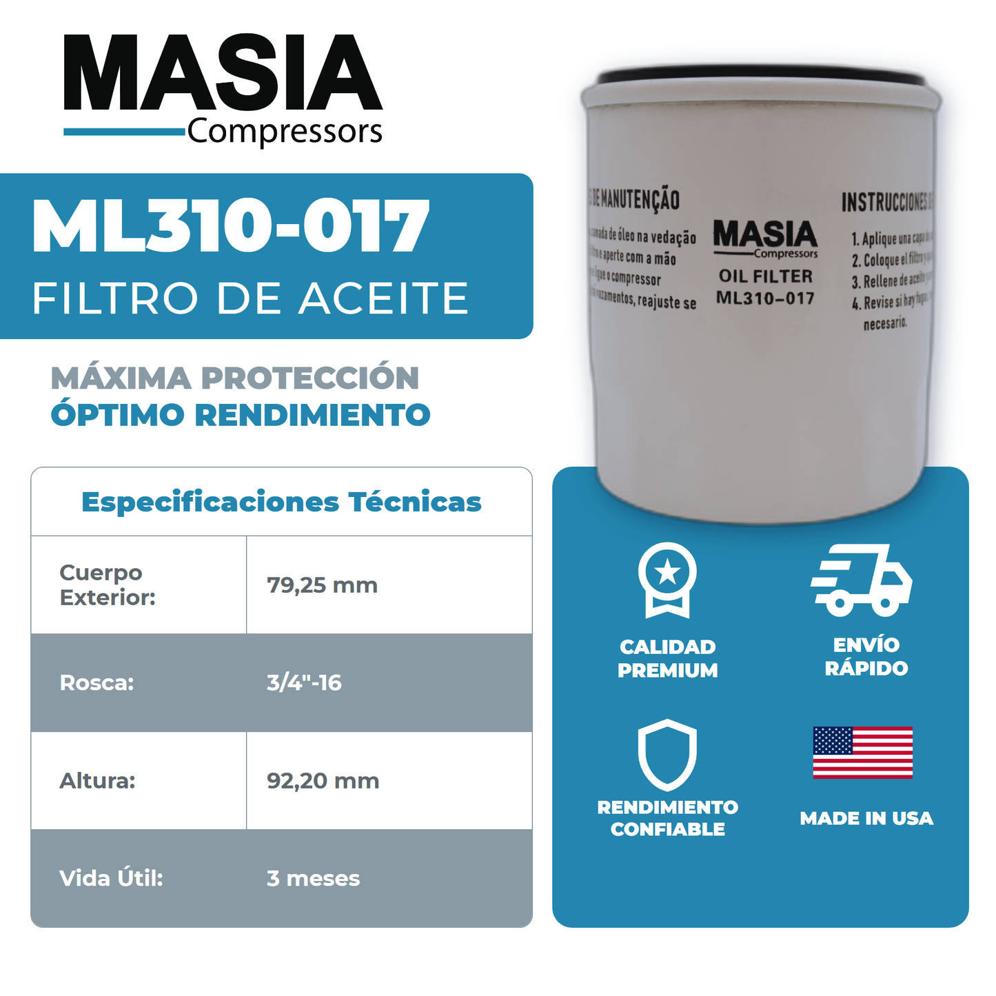 ST-15 Kit de Filtros 2000 Horas (8290014-485, 88290014-484)