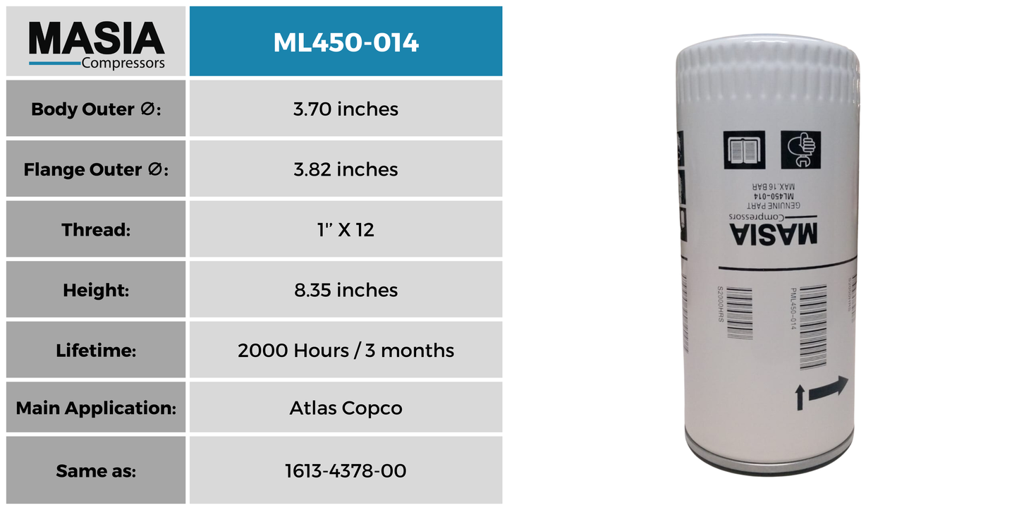 KL450-014 Filtro de Aceite Keltec Technolab