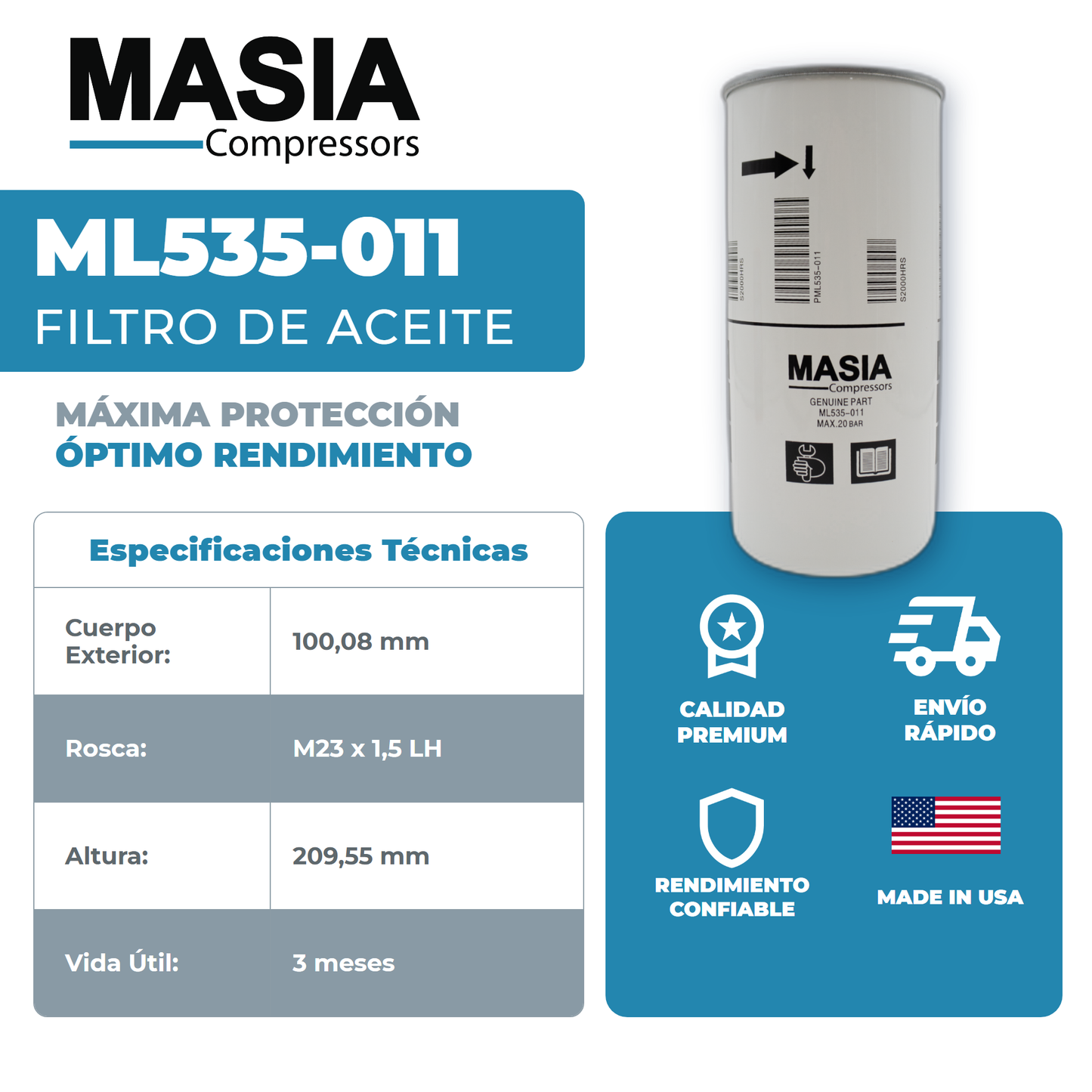 GA-30P FF Kit de Servicio (6211-4743-00, 2903-7526-00, 2901-1626-01, 1310-0368-38)