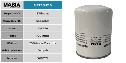 C740137 Filtro de Aceite Compatible con Tong Cheng