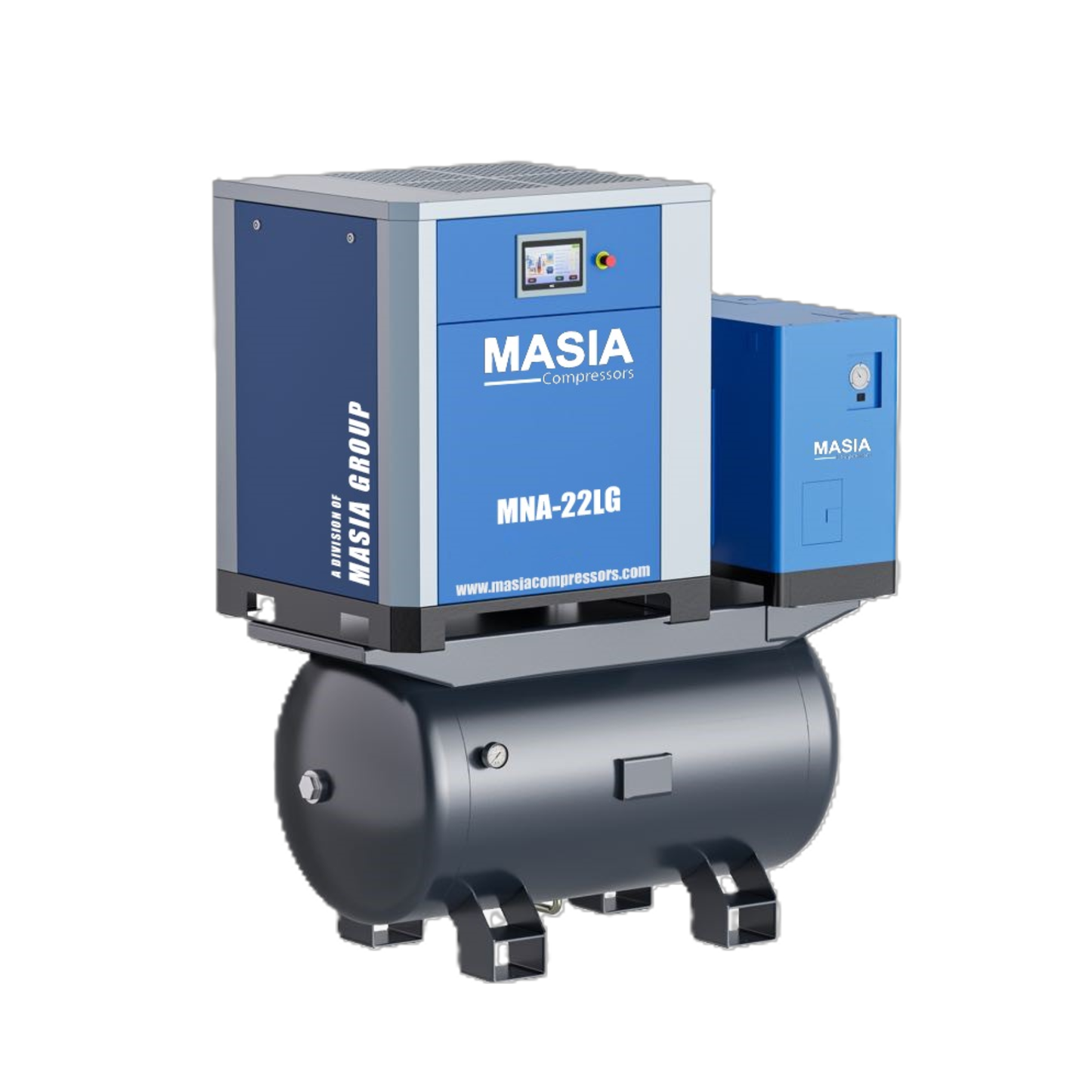 Compresor de Tornillo Masia 30 HP 135 CFM 145 PSI 220VAC 3PH