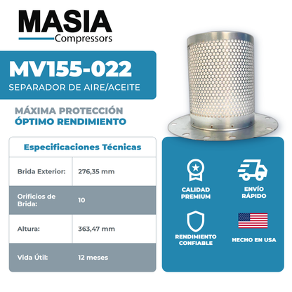 GA-55FF Kit de Servicio 8000 Horas (1613-9503-00, 1622-3652-00, 2901-0566-22, Roto-Xtend)