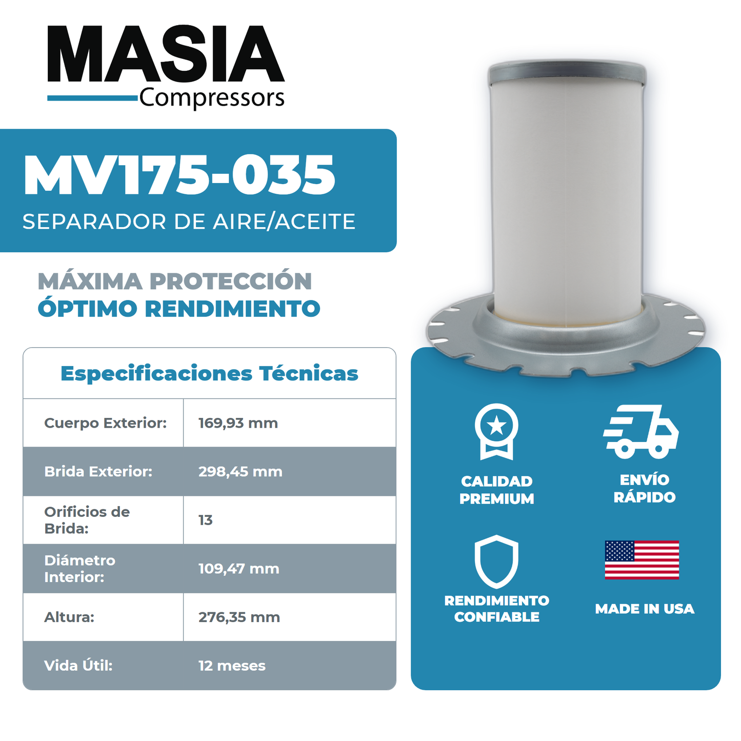 GA-30P FF Kit de Filtros 8000 Horas (1613-7408-00, 1625-7525-00, 1622-5696-00)